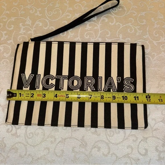 Victoria's Secret Black and White Striped Tote Set NWT - Picture 12 of 15